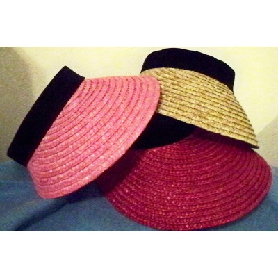  Q HEADWEAR  SUN VISORS  BRIGHT PINK   RED  NATURAL COLOR  SET OF 3   FITS MOST  eb-12104857